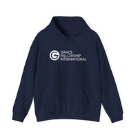 Unisex Heavy Blend™ Hooded Sweatshirt with Embroidered White Logo