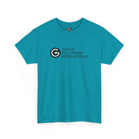 Unisex Heavy Cotton Tee with Black Logo