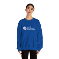 Heavy Blend™ Crewneck Sweatshirt with White Logo