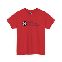 Unisex Heavy Cotton Tee with Black Logo