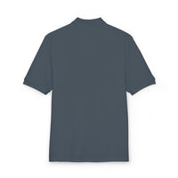 Unisex Embroidered Polo Shirt with white logo