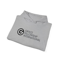 Unisex Heavy Blend™ Hooded Sweatshirt with Black Embroidered Logo