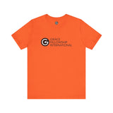 Unisex Jersey Short Sleeve Tee with Black Logo