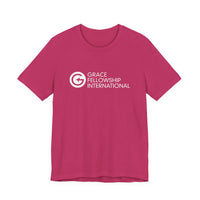 Unisex Jersey Short Sleeve Tee with White Logo