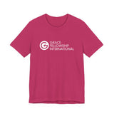 Unisex Jersey Short Sleeve Tee with White Logo