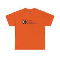 Unisex Heavy Cotton Tee with Black Logo