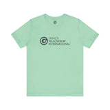 Unisex Jersey Short Sleeve Tee with Color Logo