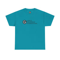 Unisex Heavy Cotton Tee with Black Logo