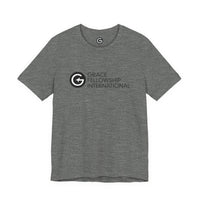 Unisex Jersey Short Sleeve Tee with Black Logo