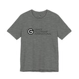 Unisex Jersey Short Sleeve Tee with Black Logo