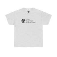Unisex Heavy Cotton Tee with Black Logo
