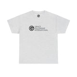 Unisex Heavy Cotton Tee with Black Logo