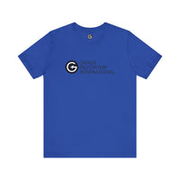 Unisex Jersey Short Sleeve Tee with Black Logo