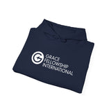 Unisex Heavy Blend™ Hooded Sweatshirt with Embroidered White Logo