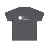 Unisex Heavy Cotton Tee with White Logo