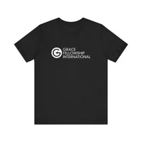 Unisex Jersey Short Sleeve Tee with White Logo