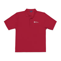 Unisex Embroidered Polo Shirt with white logo