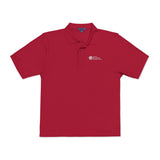 Unisex Embroidered Polo Shirt with white logo