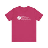 Unisex Jersey Short Sleeve Tee with White Logo
