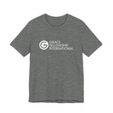 Unisex Jersey Short Sleeve Tee with White Logo