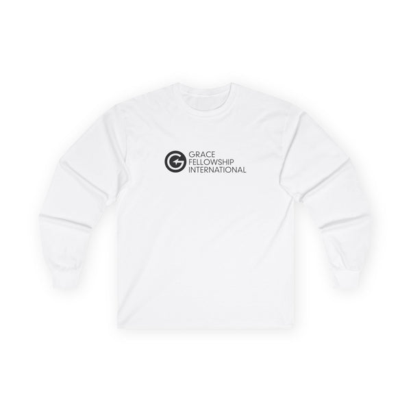 Unisex Ultra Cotton Long Sleeve Tee with Black Logo