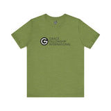 Unisex Jersey Short Sleeve Tee with Black Logo
