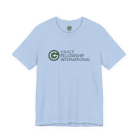 Unisex Jersey Short Sleeve Tee with Color Logo