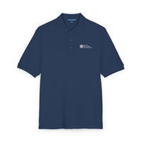 Unisex Embroidered Polo Shirt with white logo