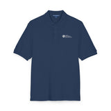 Unisex Embroidered Polo Shirt with white logo