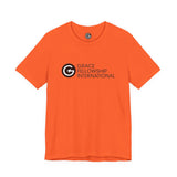 Unisex Jersey Short Sleeve Tee with Black Logo