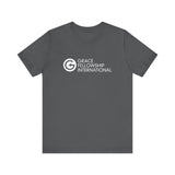 Unisex Jersey Short Sleeve Tee with White Logo