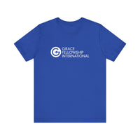 Unisex Jersey Short Sleeve Tee with White Logo