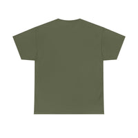 Unisex Heavy Cotton Tee with Black Logo