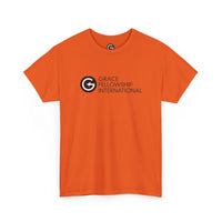 Unisex Heavy Cotton Tee with Black Logo