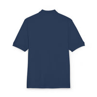 Unisex Embroidered Polo Shirt with white logo