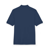 Unisex Embroidered Polo Shirt with white logo