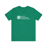 Unisex Jersey Short Sleeve Tee with White Logo