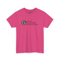 Unisex Heavy Cotton Tee with Black Logo