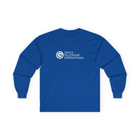 Unisex Ultra Cotton Long Sleeve Tee with White Logo