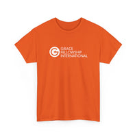 Unisex Heavy Cotton Tee with White Logo
