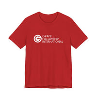 Unisex Jersey Short Sleeve Tee with White Logo