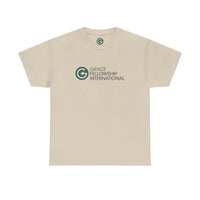 Unisex Heavy Cotton Tee with Color Logo