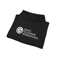 Unisex Heavy Blend™ Hooded Sweatshirt with Embroidered White Logo