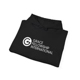 Unisex Heavy Blend™ Hooded Sweatshirt with Embroidered White Logo
