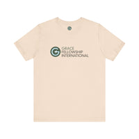 Unisex Jersey Short Sleeve Tee with Color Logo