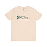 Unisex Jersey Short Sleeve Tee with Color Logo