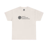 Unisex Heavy Cotton Tee with Black Logo