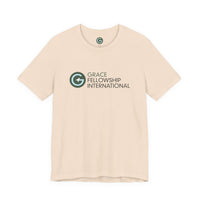Unisex Jersey Short Sleeve Tee with Color Logo