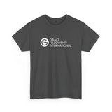 Unisex Heavy Cotton Tee with White Logo