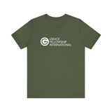 Unisex Jersey Short Sleeve Tee with White Logo